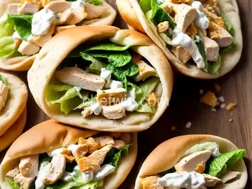 Chicken Caesar Pitas