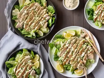 Chicken Caesar Salad on a Stick