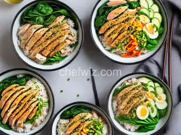 Chicken Donburi (Japanese Rice Bowl) With Spinach Recipe