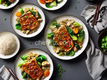 Chicken Egg Foo Yung and Garlic Bok Choy Recipe