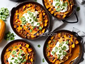 Chicken Enchilada-Stuffed Squash