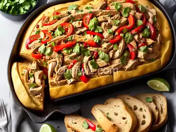 Chicken Fajita Garbage Bread