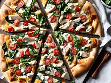 Chicken Florentine Flatbread Pizza