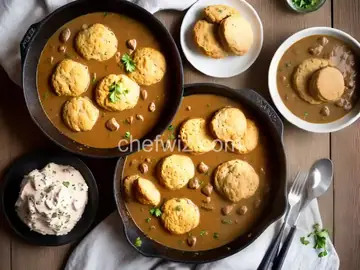 Chicken Gravy and Biscuits