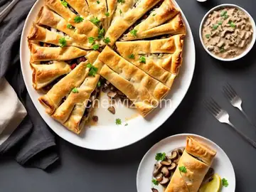 Chicken Mushroom Strudel