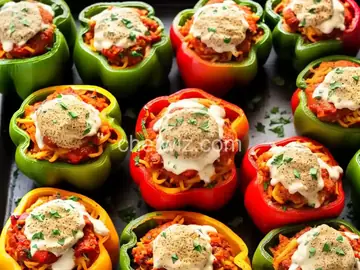 Chicken Parm Stuffed Peppers