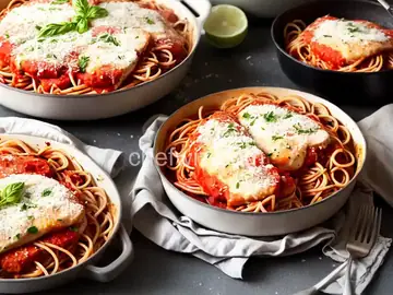 Chicken Parmesan with Spaghetti