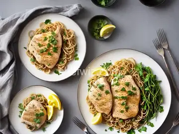 Chicken Piccata with Buttery Lemon Noodles