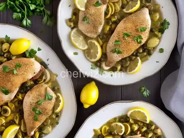 Chicken Piccata with Lemon, Capers and Artichoke Hearts