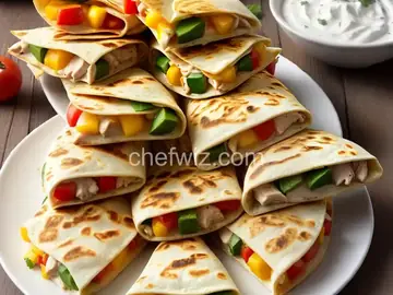 Chicken Quesadilla Pinwheels