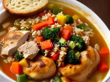 Chicken, Rice, and Vegetable Soup