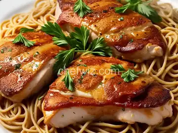 Chicken Saltimbocca with Brown Butter Angel Hair Pasta