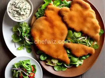 Chicken Schnitzel With Crunchy Salad