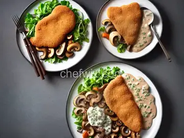 Chicken Schnitzel with Mushroom Sauce