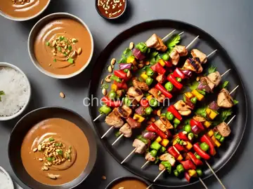 Chicken Skewers with Peanut Sauce