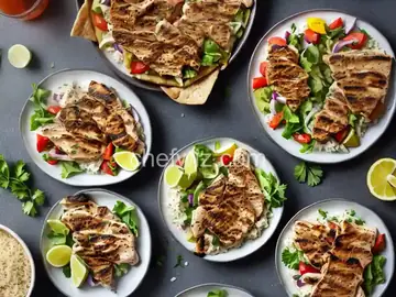 Chicken Souvlaki with Grilled Pita
