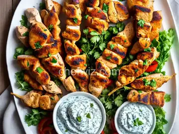 Chicken Souvlaki with Tzatziki Sauce
