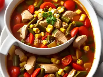 Chicken Stew with Okra, Corn, and Tomatoes