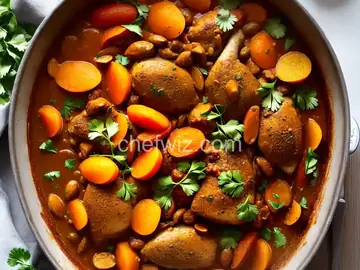 Chicken Tagine With Apricots and Almonds