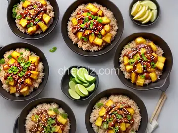 Chicken Teriyaki Pineapple Bowls