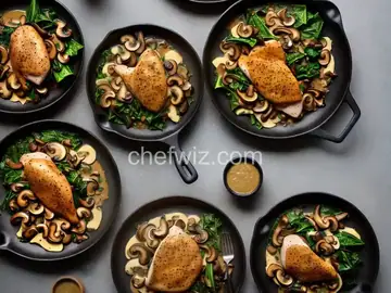 Chicken With Mushroom Purée and Swiss Chard