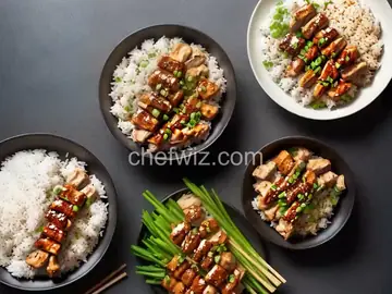Chicken Yakitori and Rice