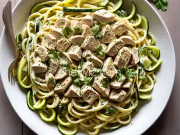 Chicken-Zucchini Alfredo