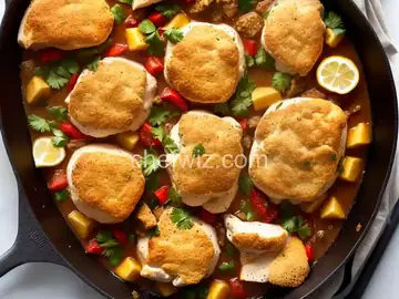 Chicken a la King with Buttermilk Biscuits