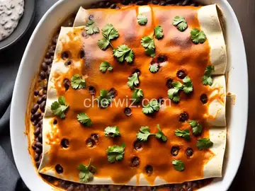 Chicken and Black Bean Enchiladas with Gooey Jack Cheese