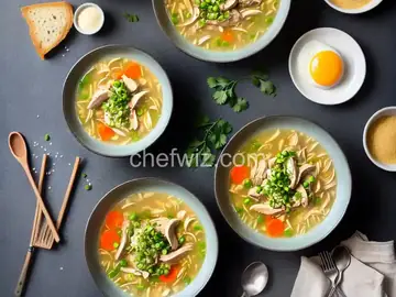 Chicken and Egg Soup with Pastina
