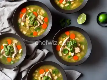Chicken and Hominy Soup with Lime and Cilantro