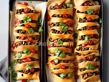 Chicken and Mushroom Chimichangas
