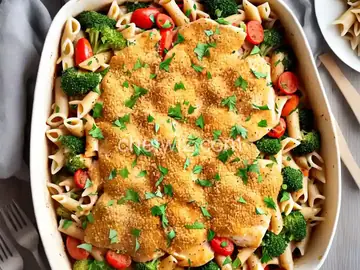 Chicken and Pasta Casserole with Mixed Vegetables