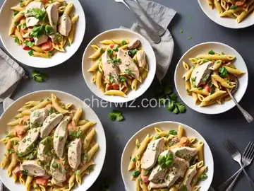 Chicken and Pasta in a Mango Cream Sauce