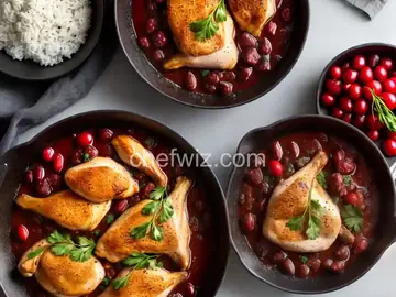 Chicken and Red Wine Sauce
