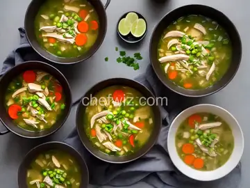 Chicken and Rice Soup With Green Chiles and Ginger