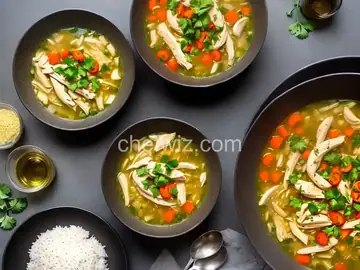 Chicken and Rice Soup with Garlicky Chile Oil