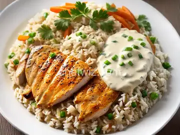 Chicken and Rice in Creamy Sauce