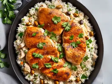 Chicken and Rice with Olives