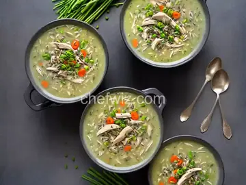 Chicken and Wild Rice Soup with Leeks