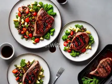 Chicken or Steak with Balsamic BBQ Sauce