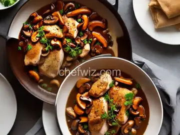 Chicken with Chanterelle Mushrooms and Marsala Wine