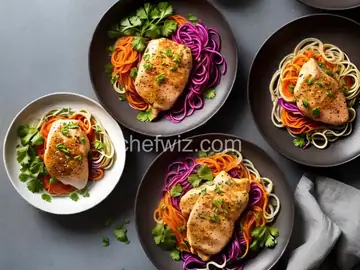 Chicken with Ginger Beet Noodles