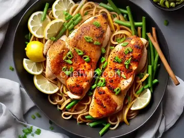 Chicken with Lemon and Spicy Spring Onions