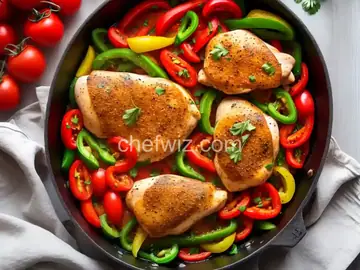 Chicken with Peppers and Tomatoes