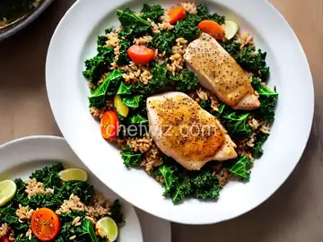 Chicken with Schmaltzy Rice and Kale