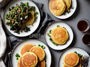 Chickpea Pancakes With Greens and Cheese