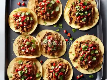 Chile-Braised Chicken Tostadas
