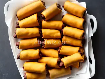 Chili Cheese Dog Egg Rolls
