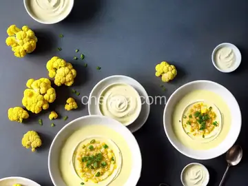 Chilled Corn Cauliflower Soup